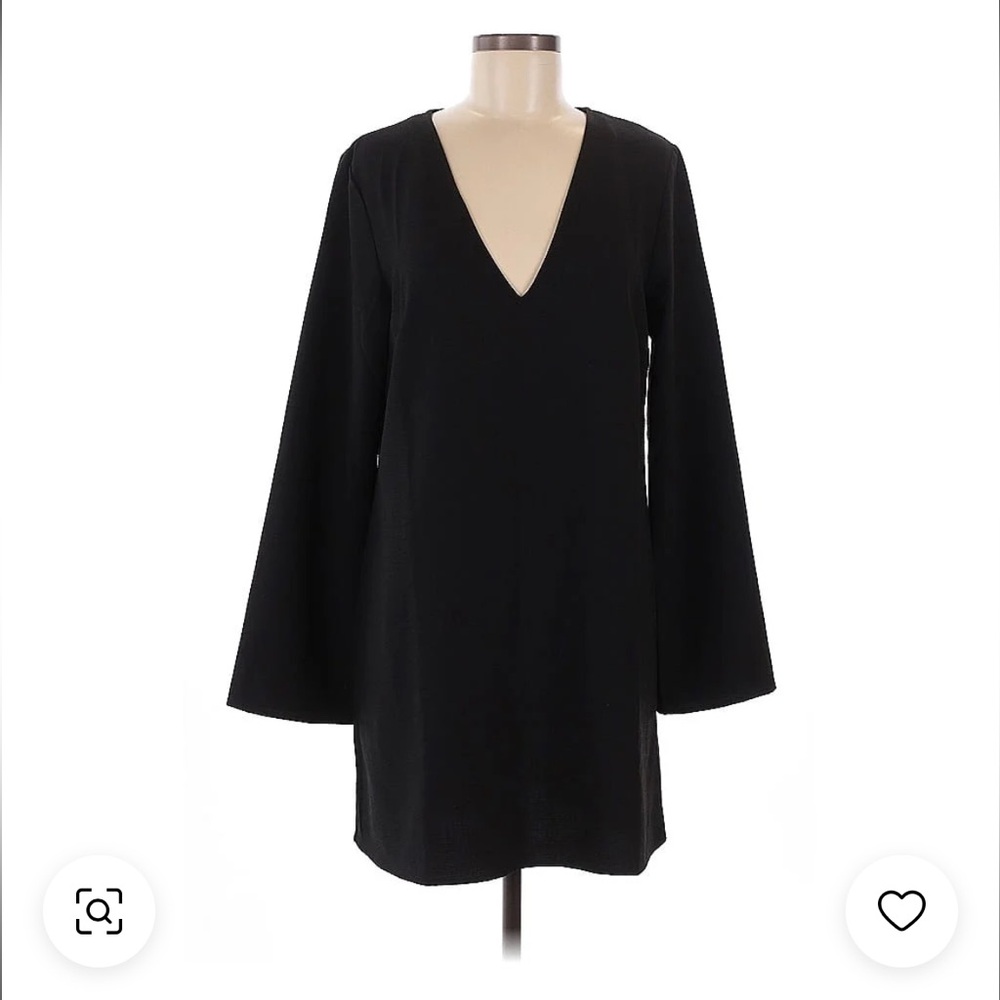 H&M Black Sheath Dress with Bell Sleeves